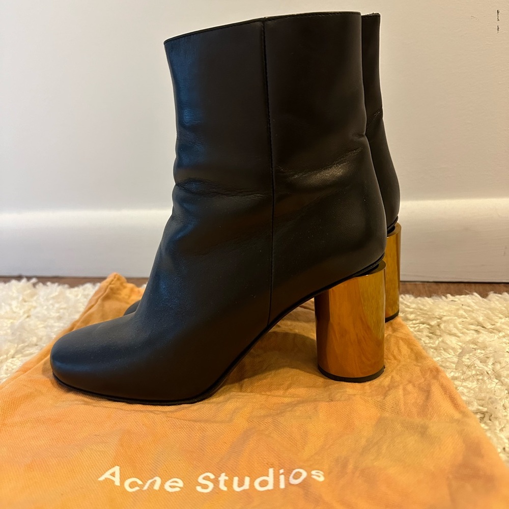 Acne Studios Leather Ankle Booties